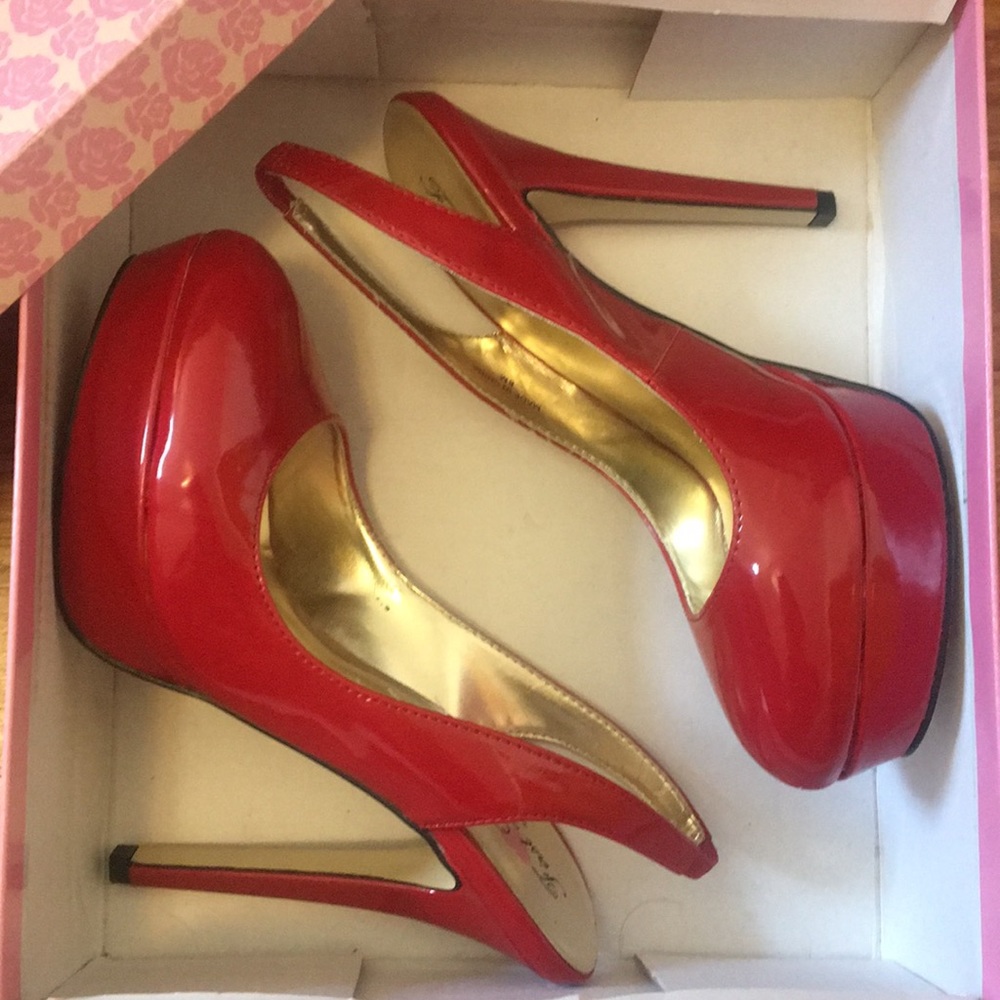 Candy Red Platform Heels